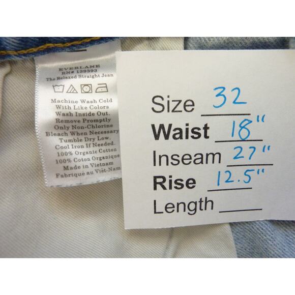 Everlane Relaxed Strait Bottom Jeans Size 32 - Picture 9 of 9